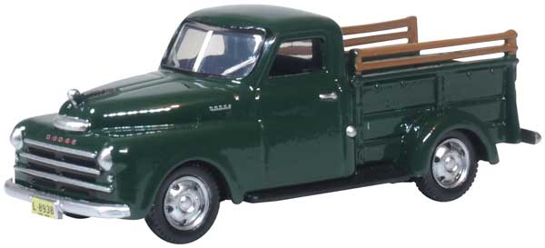 Oxford HO Scale Dodge B-1B Pickup Truck 1948 Dark Green