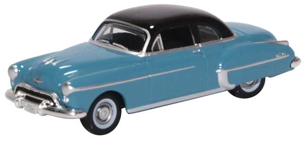 Oxford HO Scale Oldsmobile Rocket 88 Coupe 1950 Crest Blue / Black