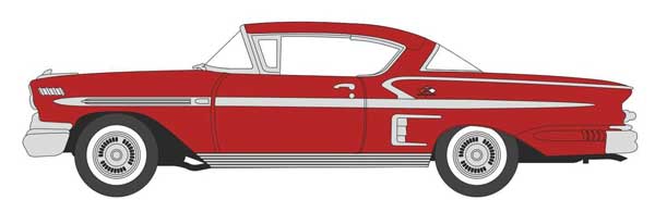 Oxford HO Scale Chevrolet Impala Sport Coupe 1958 Rio Red