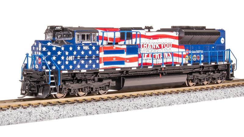 Load image into Gallery viewer, Broadway Limited N MRL 4407 Veterans Tribute SD70ACe Pargon 4 DCC/Sound
