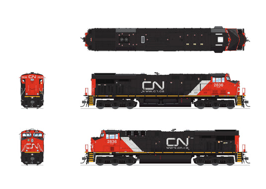 Broadway Limited HO Scale Cnadian National 2836 ES44AC GEVO Locomotive DCC/Sound Pargon 4