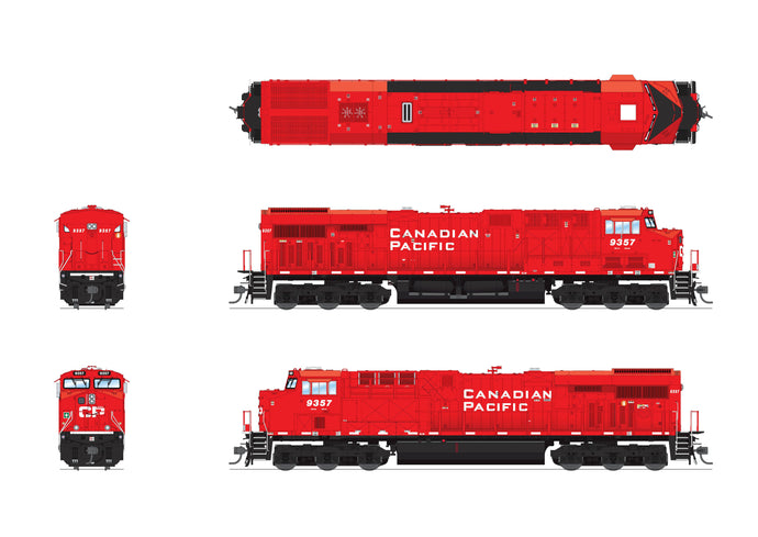 Broadway Limited HO Scale Canadian Pacific 9368 ES44AC GEVO Locomotive DCC/Sound Pargon 4