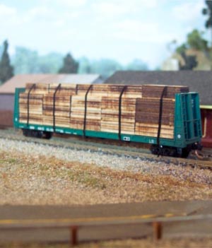 Osborn Models N Scale Flatcar Lumber Load 3070