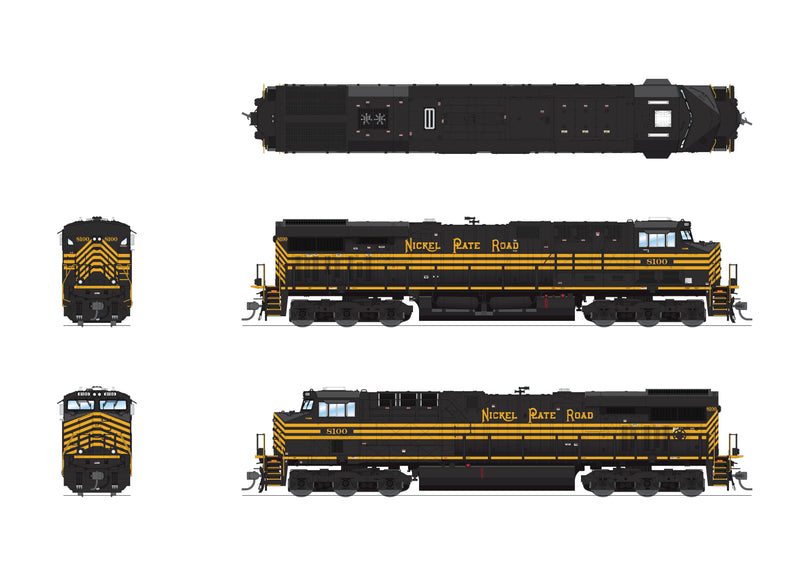 Load image into Gallery viewer, Broadway Limited HO Scale Norfolk Southern 8100 NKP Heritage ES44AC GEVO Locomotive DCC/Sound Pargon 4
