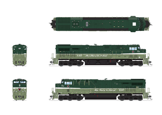 Broadway Limited HO Scale Northern Pacific Fantasy ES44AC GEVO Locomotive DCC/Sound Pargon 4