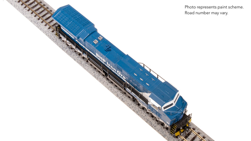 Load image into Gallery viewer, Broadway Limited N GE AC6000, BHP Iron Ore #6075, Blue &amp; White, &quot;Fortescue&quot; Stealth DC
