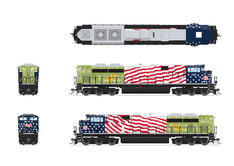 Load image into Gallery viewer, Broadway Limited 8678 HO Scale KCS EMD SD70ACe w/ Smoke 4006 (DCC/Sound) - Imports
