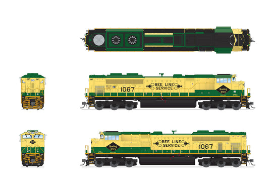 Broadway Limited 8712 HO NS Reading Heritage Paint EMD SD70ACe 