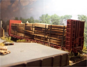 Osborn Models HO Scale Flatcar Lumber Load 1070