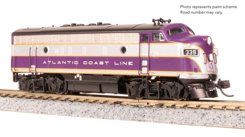 Load image into Gallery viewer, Broadway Limited N Scale F3 A-Unit ACL #344 DC Stealth Diesel New - 9220
