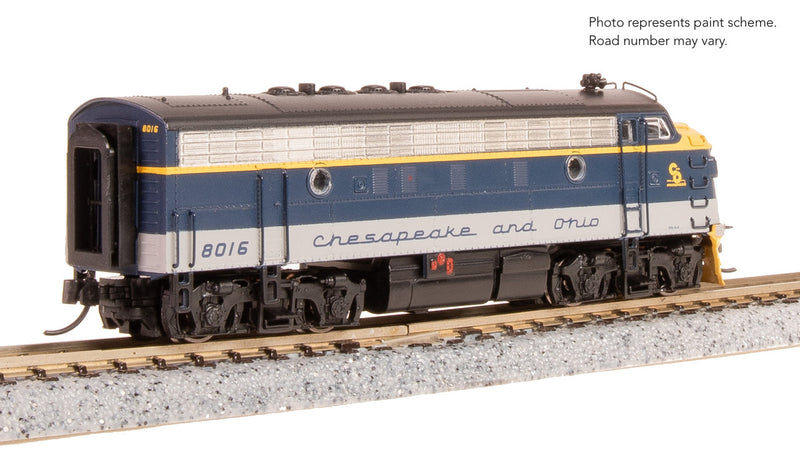Load image into Gallery viewer, Broadway Limited N Scale F3 A-Unit C&amp;O #8016 DCC Sound Paragon4 Diesel New - 9203
