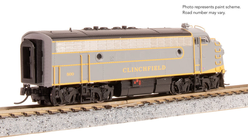 Load image into Gallery viewer, Broadway Limited N Scale F3 A-Unit Clinchfield #800 DCC Sound New - 9204
