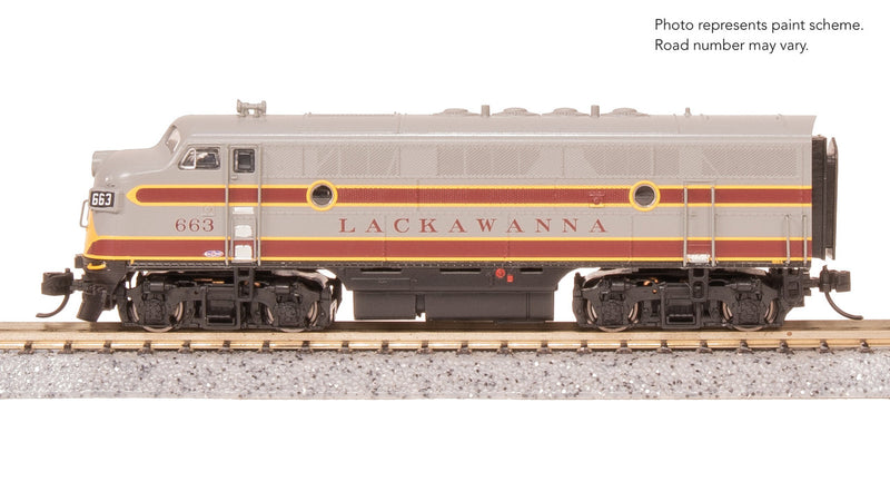Load image into Gallery viewer, Broadway Limited N Scale F3 A-Unit DLW #663 DC Stealth Analog Diesel New - 9226
