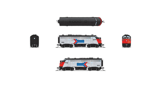 Broadway Limited N Scale F7 Amtrak #105 DCC Sound Paragon4
