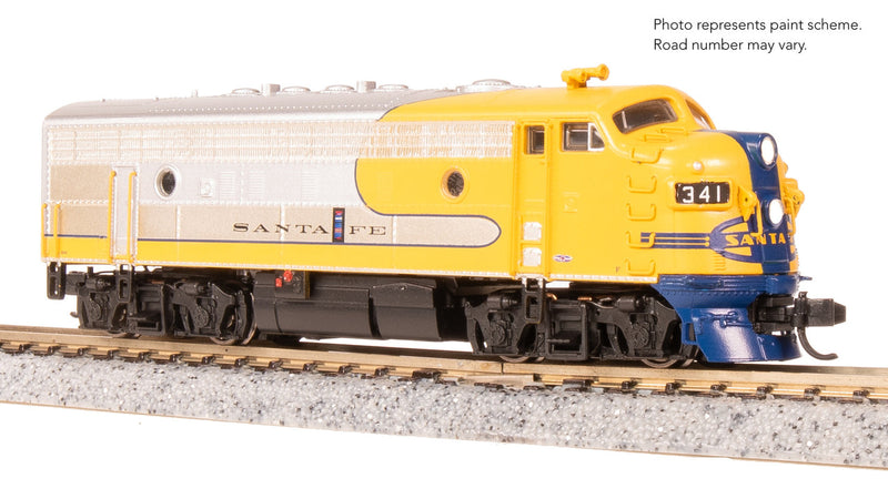 Load image into Gallery viewer, Broadway Limited N Scale F7 A-Unit ATSF #344 DC Stealth Diesel New - 9277
