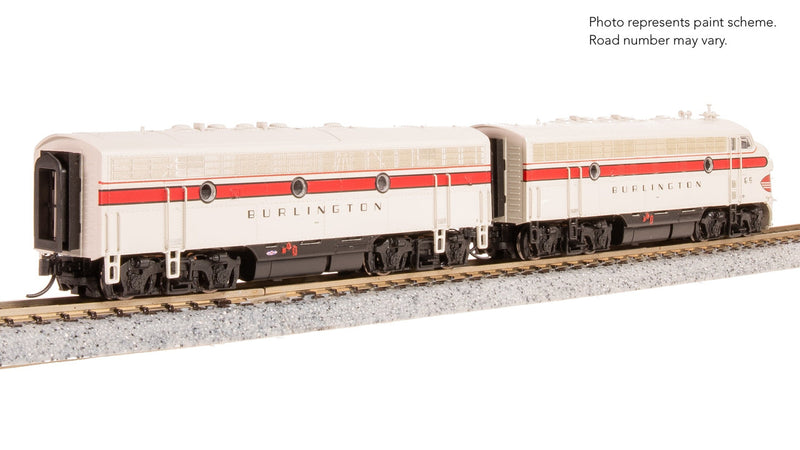 Load image into Gallery viewer, Broadway Limited N Scale F7 AB-Units CBQ #169A/169B DCC Sound Diesel New - 9246
