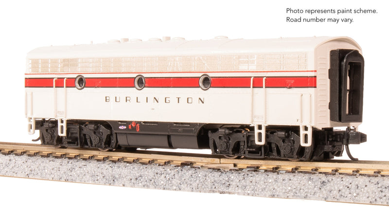 Load image into Gallery viewer, Broadway Limited N Scale F7 B-Unit CBQ #169B DC Stealth Diesel New - 9280
