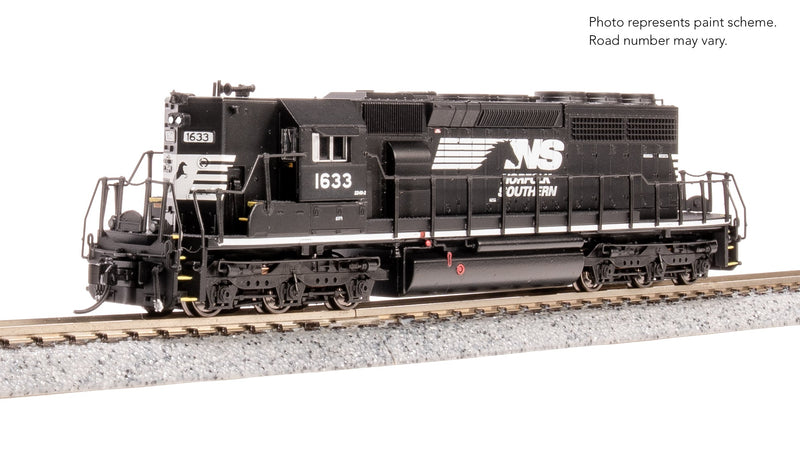 Load image into Gallery viewer, Broadway Limited 9468 EMD SD40-2, NS 1633, Black/White w/ High Hood, Paragon4 Sound/DC/DCC, N
