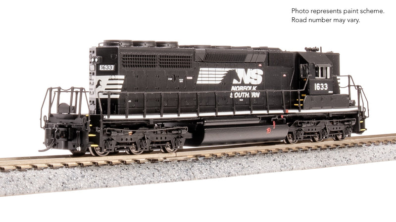 Load image into Gallery viewer, Broadway Limited 9468 EMD SD40-2, NS 1633, Black/White w/ High Hood, Paragon4 Sound/DC/DCC, N
