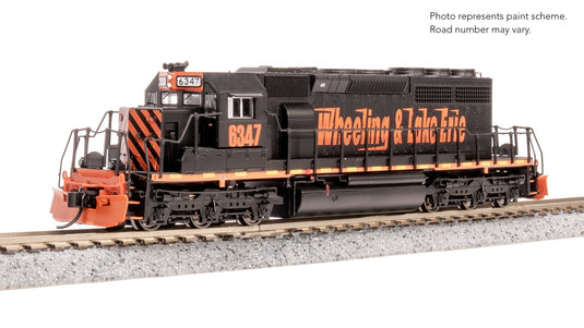 Broadway Limited 9472 EMD SD40-2, W&LE 6347, Black & Orange, Paragon4 Sound/DC/DCC, N