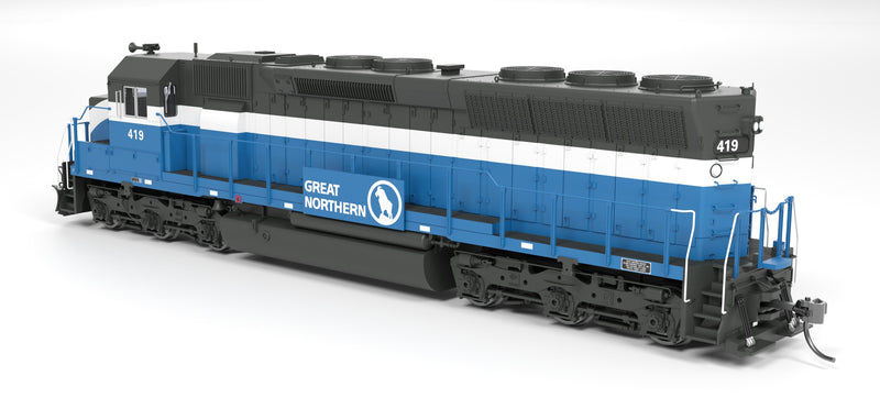 Load image into Gallery viewer, Broadway Limited HO 9803 SD45 Great Northern 424 Big Sky Blue Paragon4 Sound/DC/DCC HO

