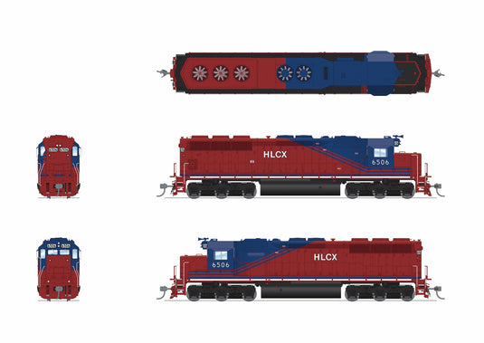 Broadway Limited HO 9806 SD45 HLCX 6506 Red & Blue Paragon4 Sound/DC/DCC HO