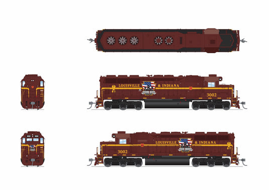 Broadway Limited HO 9810 SD45 Louisville & Indiana 3002 "Honoring Our Veterans" Paragon4 Sound/DC/DCC HO