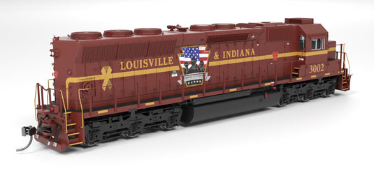 Broadway Limited HO 9810 SD45 Louisville & Indiana 3002 "Honoring Our Veterans" Paragon4 Sound/DC/DCC HO