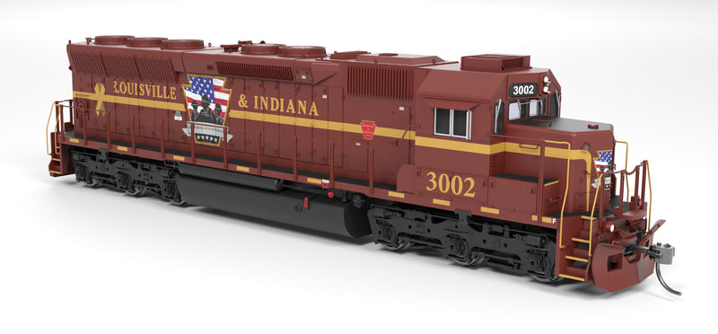 Load image into Gallery viewer, Broadway Limited HO 9810 SD45 Louisville &amp; Indiana 3002 "Honoring Our Veterans" Paragon4 Sound/DC/DCC HO
