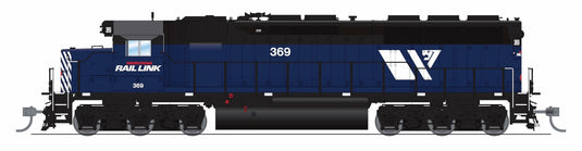 Broadway Limited HO SD45 Montana Rail Link 369 Blue w/ "W" logo (2000-2015) Paragon4 Sound/DC/DCC HO