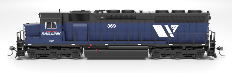 Load image into Gallery viewer, Broadway Limited HO SD45 Montana Rail Link 369 Blue w/ "W" logo (2000-2015) No-Sound / DCC-Ready HO

