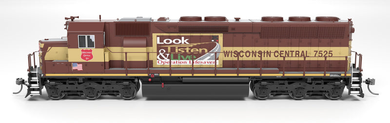 Load image into Gallery viewer, Broadway Limited HO SD45 Wisconsin Central 7525 Operation Lifesaver No-Sound / DCC-Ready HO
