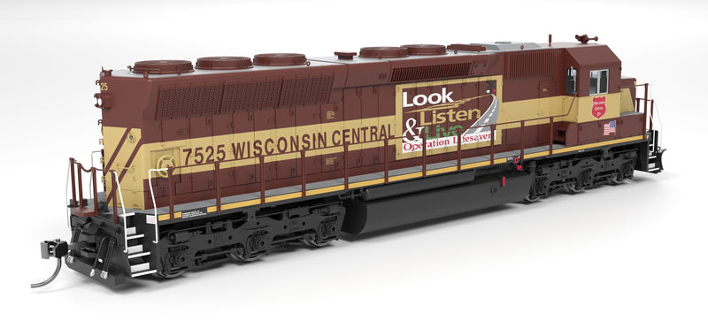 Load image into Gallery viewer, Broadway Limited HO SD45 Wisconsin Central 7525 Operation Lifesaver Paragon4 Sound/DC/DCC HO
