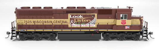 Broadway Limited HO SD45 Wisconsin Central 7525 Operation Lifesaver Paragon4 Sound/DC/DCC HO