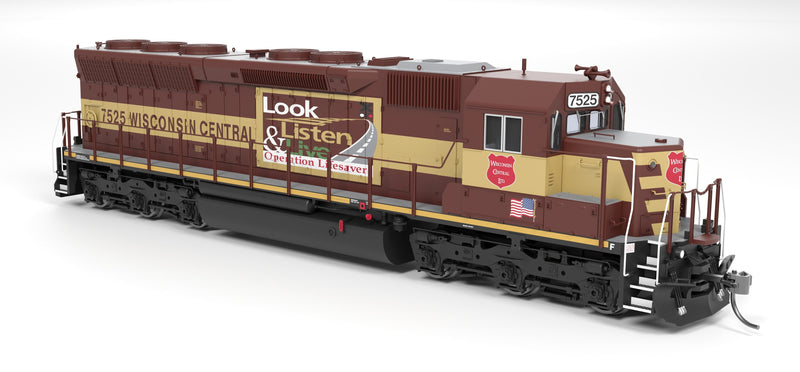 Load image into Gallery viewer, Broadway Limited HO SD45 Wisconsin Central 7525 Operation Lifesaver Paragon4 Sound/DC/DCC HO

