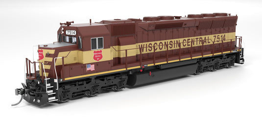 Broadway Limited HO SD45 Wisconsin Central 7514 Maroon & Yellow No-Sound / DCC-Ready HO