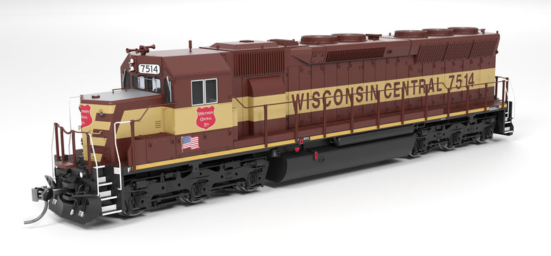 Load image into Gallery viewer, Broadway Limited HO SD45 Wisconsin Central 7522 Maroon &amp; Yellow Paragon4 Sound/DC/DCC HO

