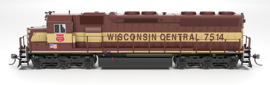 Broadway Limited HO SD45 Wisconsin Central 7514 Maroon & Yellow Paragon4 Sound/DC/DCC HO