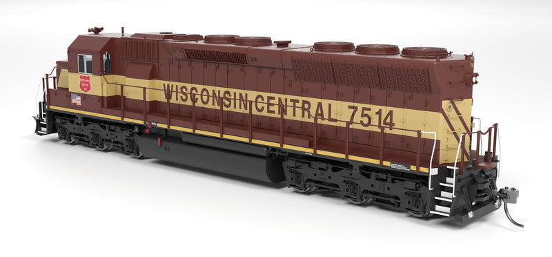 Load image into Gallery viewer, Broadway Limited HO SD45 Wisconsin Central 7522 Maroon &amp; Yellow Paragon4 Sound/DC/DCC HO
