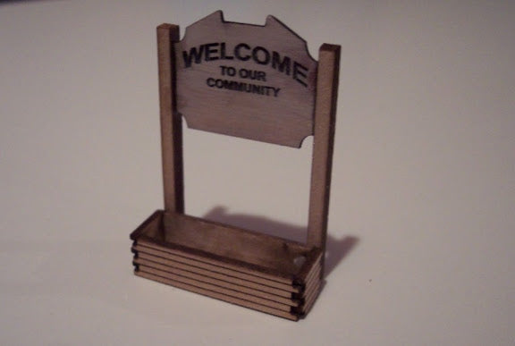 Osborn Models HO Scale Welcome Sign 1021
