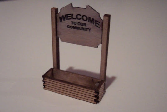 Osborn Models HO Scale Welcome Sign 1021