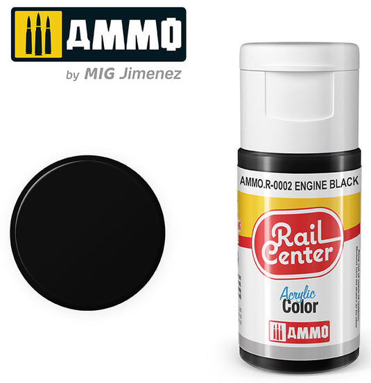 Ammo Mig Rail Center Engine Black (15ml)