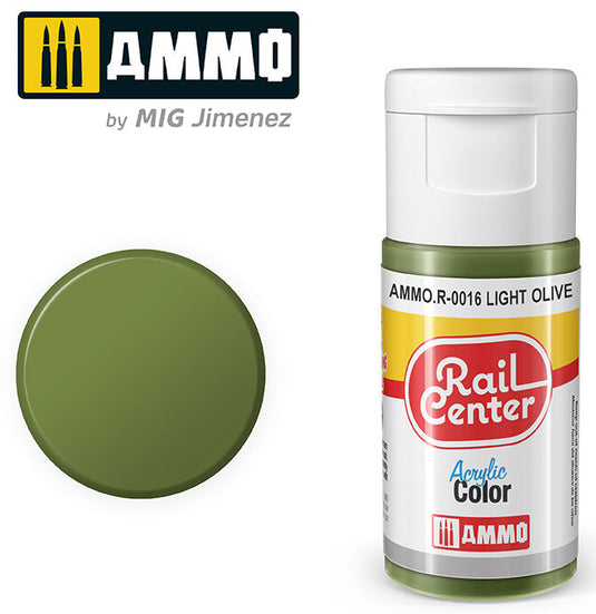 Ammo Mig Rail Center Light Olive (15ml)