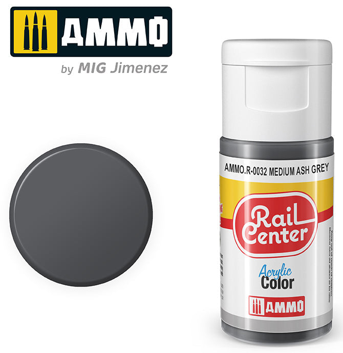 Ammo Mig Rail Center Medium Ash Gray (15ml)