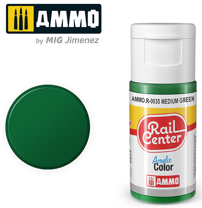 Ammo Mig Rail Center Medium Green (15ml)