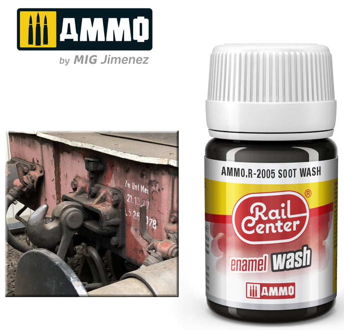 Ammo Mig Rail Center Soot Wash (35ml)