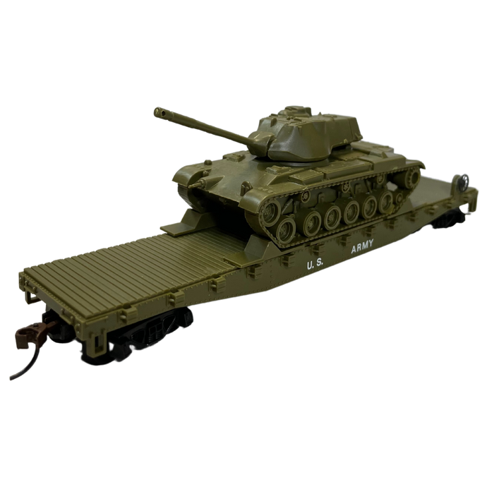 Rock Island Hobby RIH032160 HO Scale US Army Flat Car with Tank