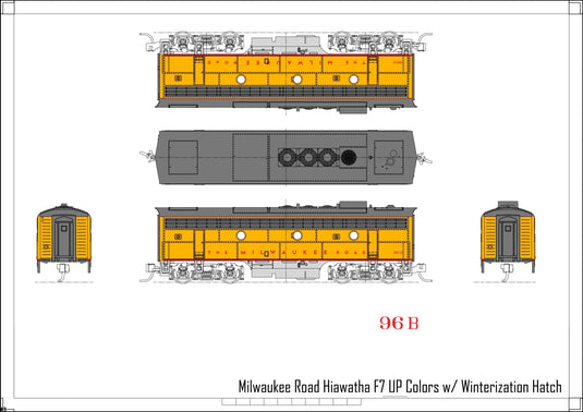 Kato N Scale Milwaukee Road FP7A 96A F7B 96B Post 1955 Scheme