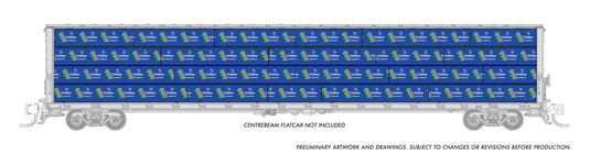 Rapido N Scale Centerbeam Flatcar Lumber Load Domtar – RAP102152