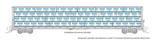 Rapido N Scale Centerbeam Flatcar Lumber Load Tembec – RAP102157